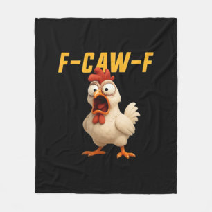 F-Caw-F Chicken Funny Chicken F-Caw-F Gear Vintage Fleece Blanket