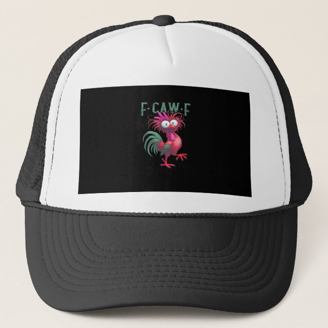 F-Caw-F Chicken Minimal Clean Trucker Hat (Front)