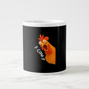 F-Caw-F Chicken Retro Classic Large Coffee Mug