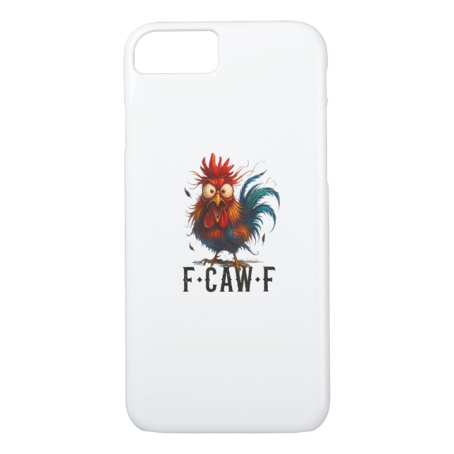 F-Caw-F Chicken Rooster Funny Meme Case-Mate iPhone Case (Back)