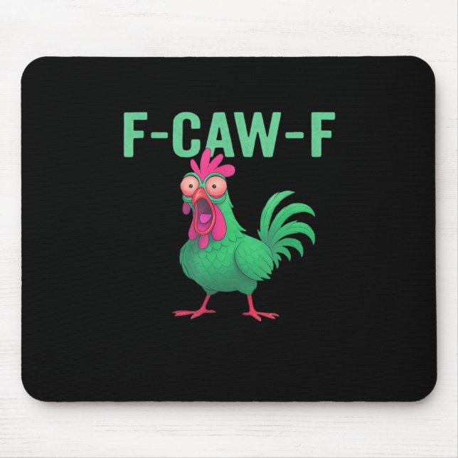 F-Caw-F Chicken Vintage Style Mouse Pad (Front)