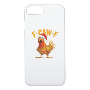 F-Caw-F Christmas Funny Chicken Christmas Essentia Case-Mate iPhone Case