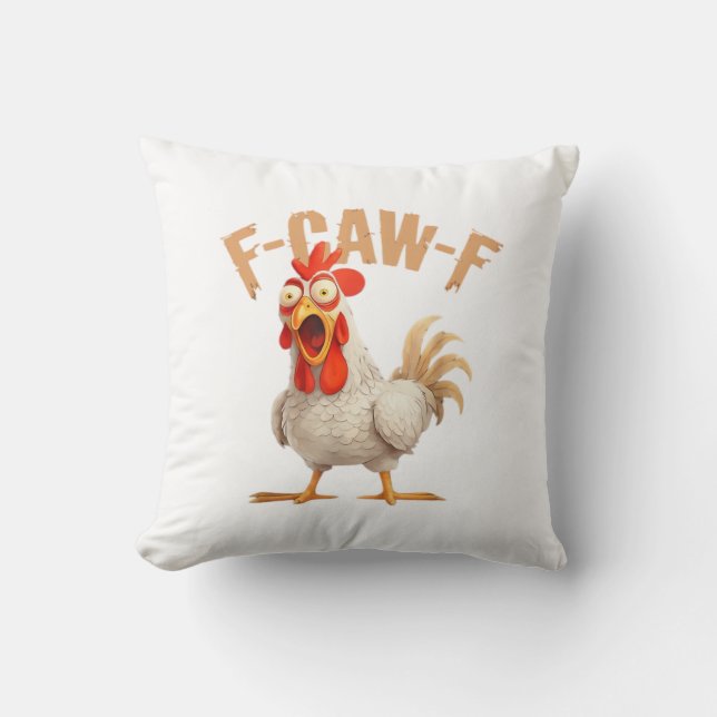 F-Caw-F Classic Aesthetic Style Throw Pillow (Front)