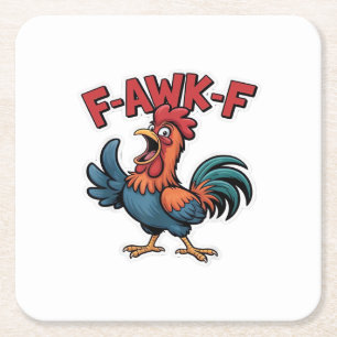 F-Caw-F Classic Cool Unique Square Paper Coaster