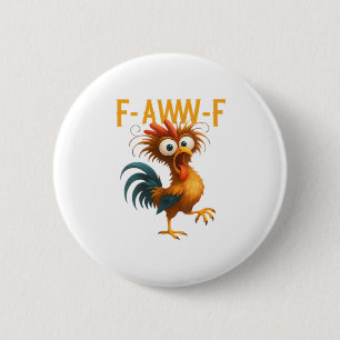 F-Caw-F Classic Creative Casual 2 Inch Round Button