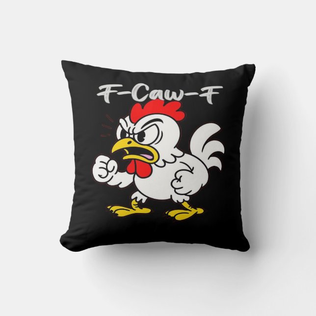 F-Caw-F Classic Creative Casual Throw Pillow (Front)