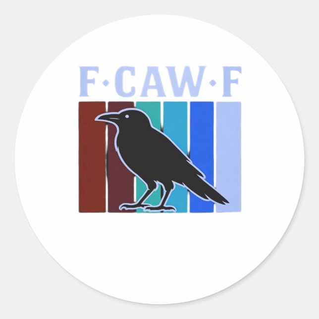 F-Caw-F Classic Creative Graphic Classic Round Sticker (Front)