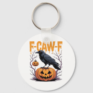 F-Caw-F Classic Halloween Raven Pumpkin Tee - Spoo Keychain