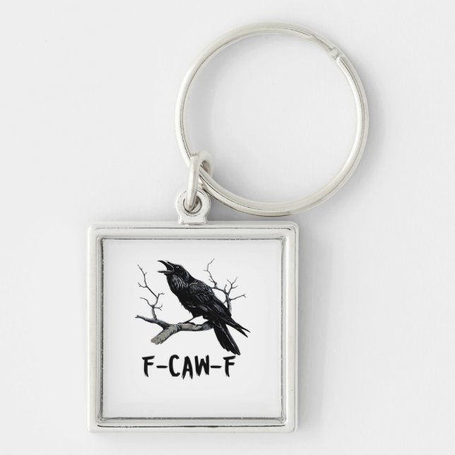 F-Caw-F Classic Minimal Clean Keychain (Front)