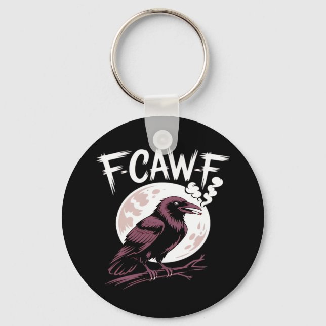 F-Caw-F Classic Minimal Clean Keychain (Front)
