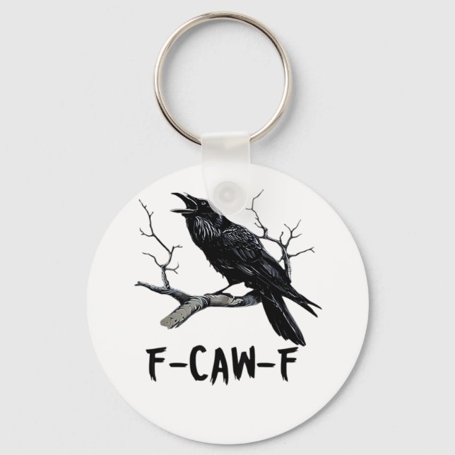 F-Caw-F Classic Minimal Clean Keychain (Front)