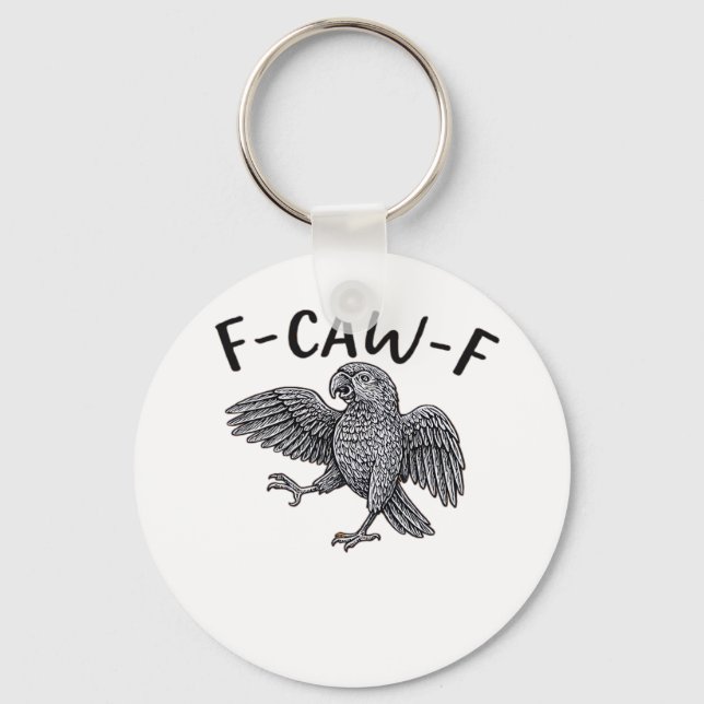 F-Caw-F Classic Minimal Clean Keychain (Front)