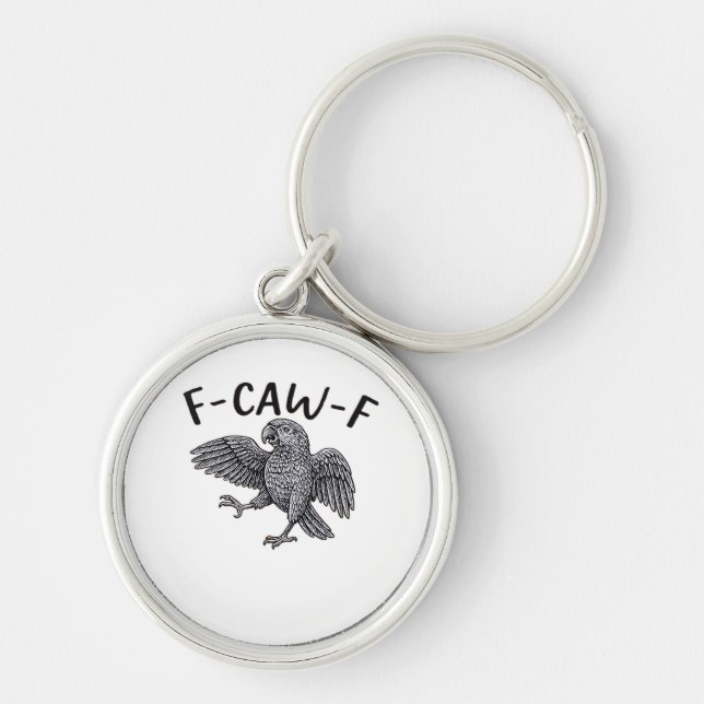 F-Caw-F Classic Minimal Clean Keychain (Front)