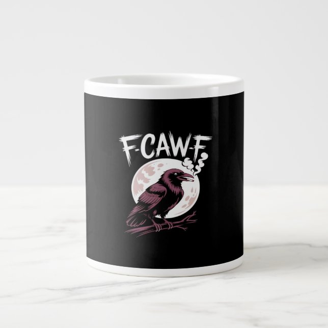 F-Caw-F Classic Minimal Clean Large Coffee Mug (Front)