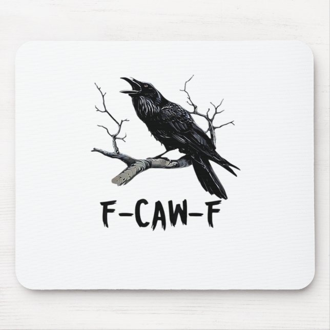 F-Caw-F Classic Minimal Clean Mouse Pad (Front)