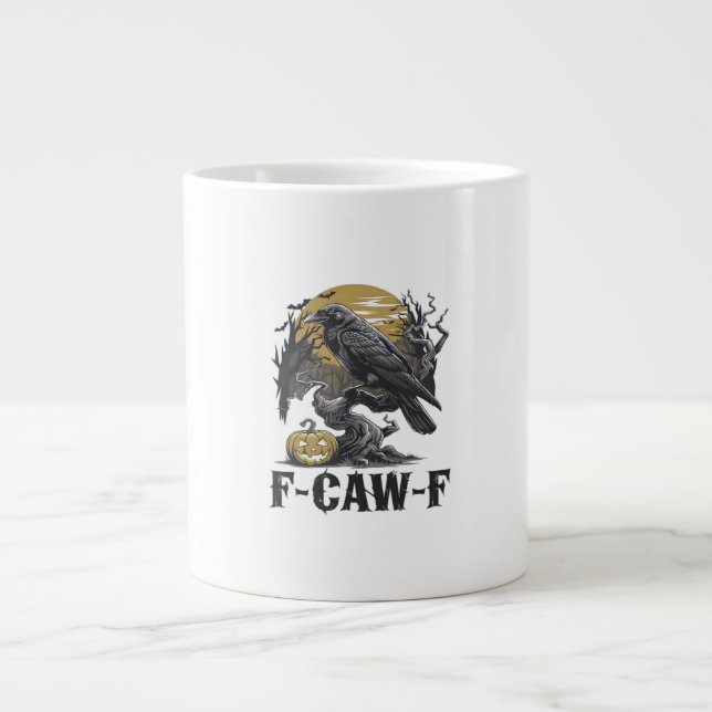 F-Caw-F Classic Minimal Design Large Coffee Mug (Front)