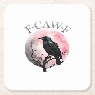 F-Caw-F Classic Retro Cool Square Paper Coaster