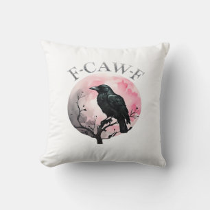 F-Caw-F Classic Retro Cool Throw Pillow