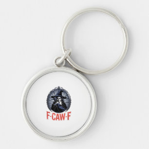 F-Caw-F Classic Retro Graphic Keychain