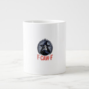 F-Caw-F Classic Retro Graphic Large Coffee Mug