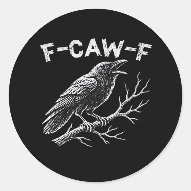 F-Caw-F Classic Retro Style Classic Round Sticker (Front)