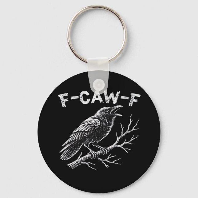 F-Caw-F Classic Retro Style Keychain (Front)
