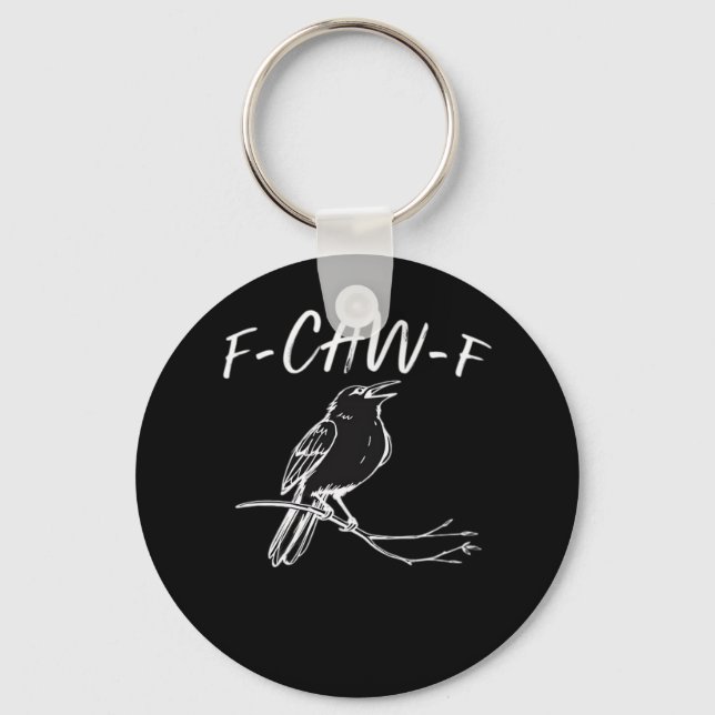 F-Caw-F Classic Retro Style Keychain (Front)