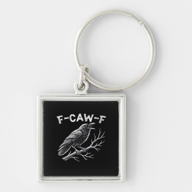 F-Caw-F Classic Retro Style Keychain (Front)