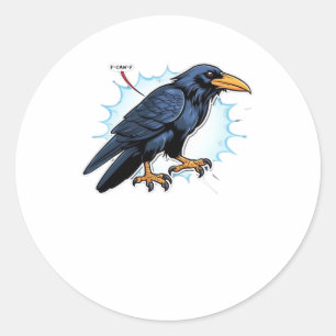 F-Caw-F Classic Simple Clean Classic Round Sticker