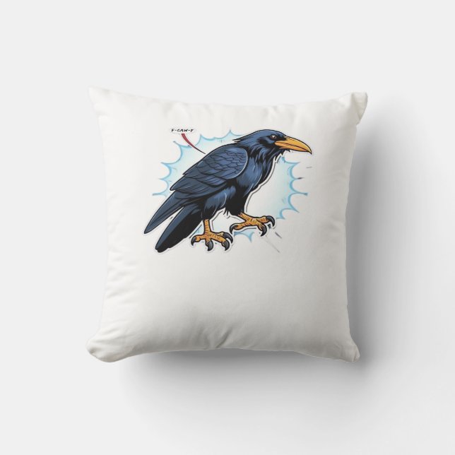 F-Caw-F Classic Simple Clean Throw Pillow (Front)