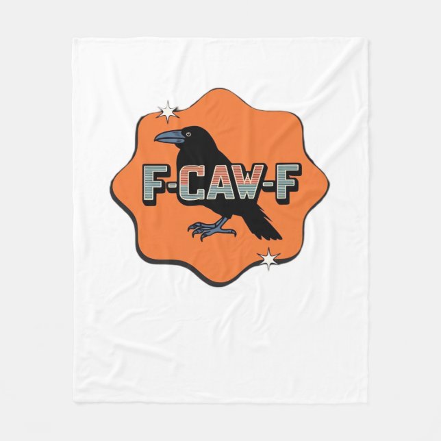 F-Caw-F Classic Trendy Casual Fleece Blanket (Front)