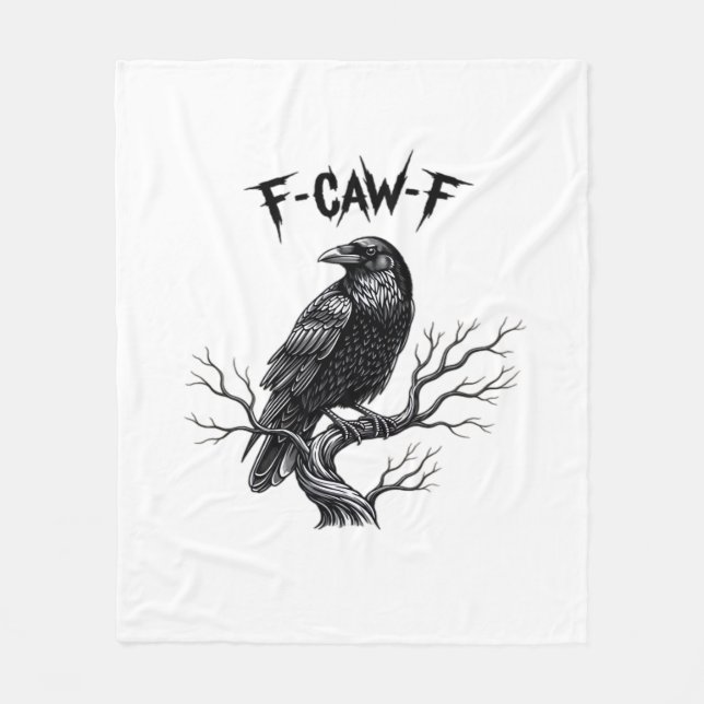 F-Caw-F Classic Trendy Style Fleece Blanket (Front)