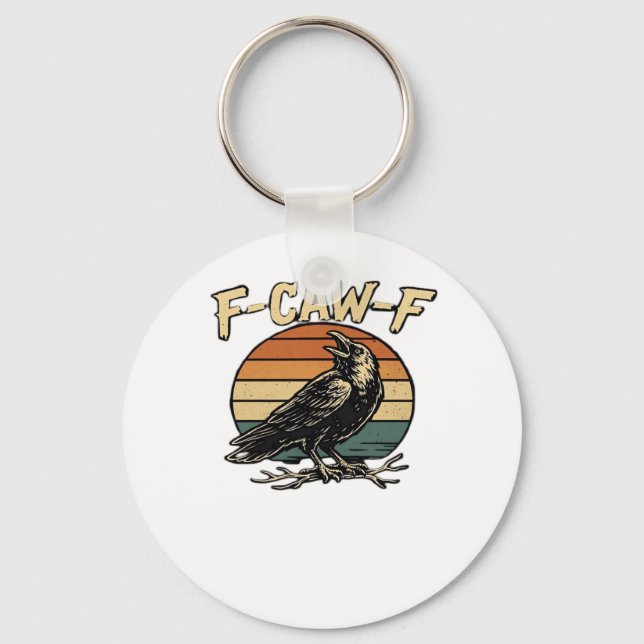 F-Caw-F Classic Vintage Art Keychain (Front)