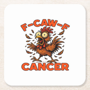 F-Caw-F Classic Vintage Cool Square Paper Coaster