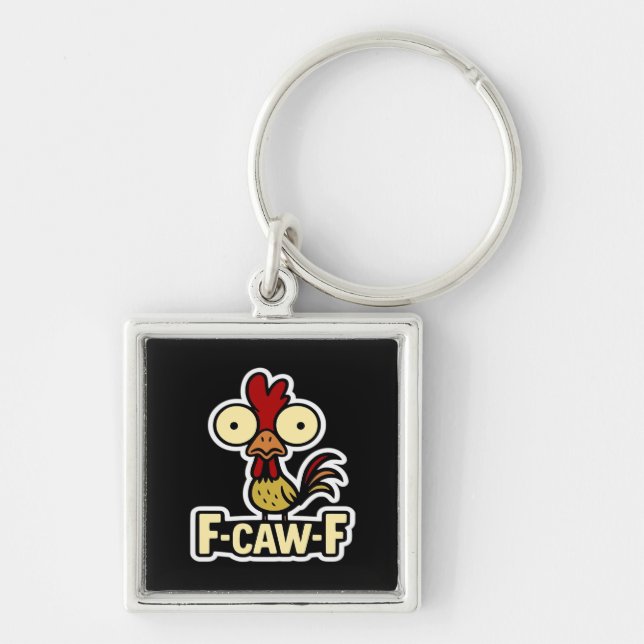 F-Caw-F Classic Vintage Graphic Keychain (Front)