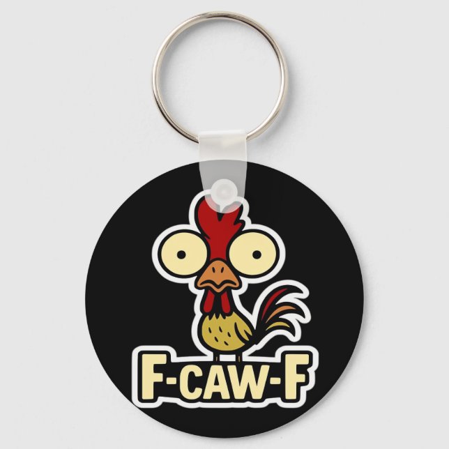 F-Caw-F Classic Vintage Graphic Keychain (Front)