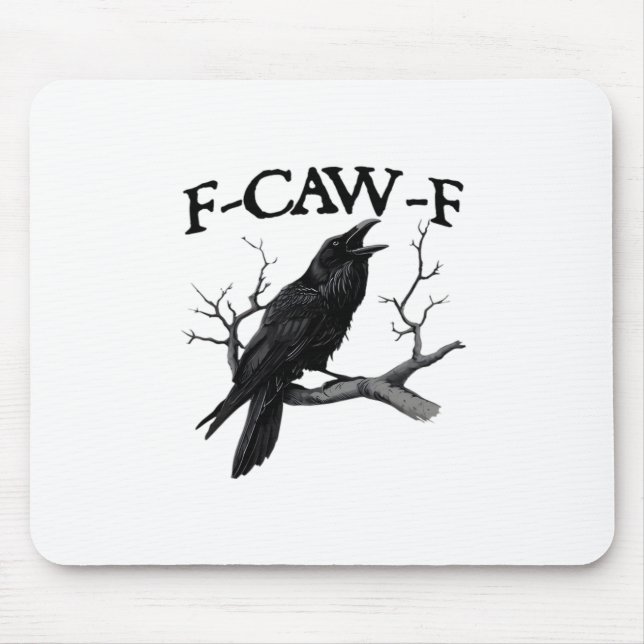 F-Caw-F Classic Vintage Graphic Mouse Pad (Front)