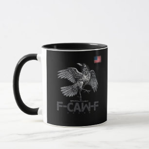 F-Caw-F Cow Funny Bird USA Vintage Flag Funny Humo Mug