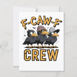 F-Caw-F Crew Funny Matching Cousins Outfit   Postcard