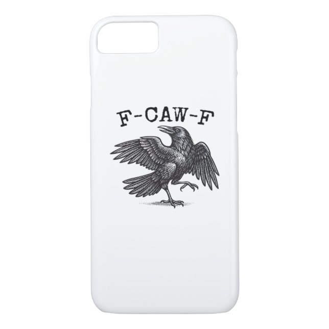 F-Caw-F Crow, Bird Cawing Grunge Cool Unique Case-Mate iPhone Case (Back)