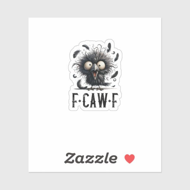 F-Caw-F Crow Bird Funny Crow F-Caw-F Tri-Blend (Sheet)