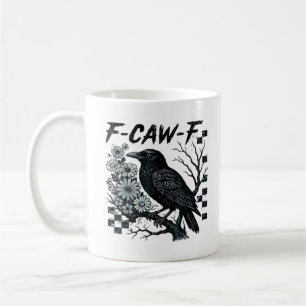 F-Caw-F Crow Bird Retro Classic Coffee Mug