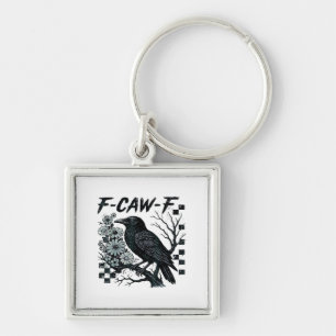 F-Caw-F Crow Bird Retro Classic Keychain
