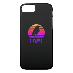 F-Caw-F Crow Bird Retro Sunset Vintage F-Caw-F Case-Mate iPhone Case