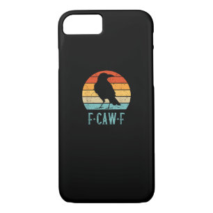 F-Caw-F Crow Bird Retro Sunset Vintage F-Caw-F Case-Mate iPhone Case
