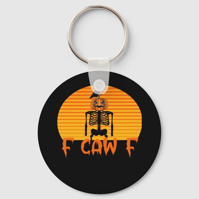 F-Caw-F Crow Classic Aesthetic Casual Keychain (Front)
