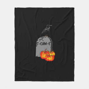 F-Caw-F Crow Classic Retro Cool Fleece Blanket