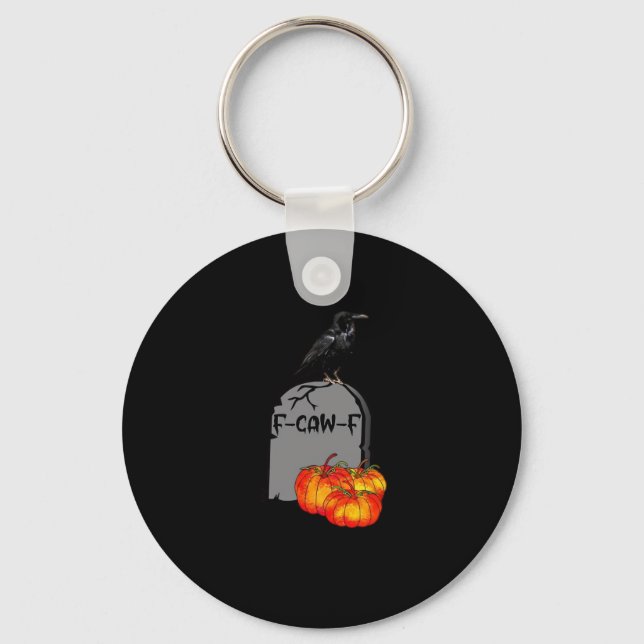 F-Caw-F Crow Classic Retro Cool Keychain (Front)