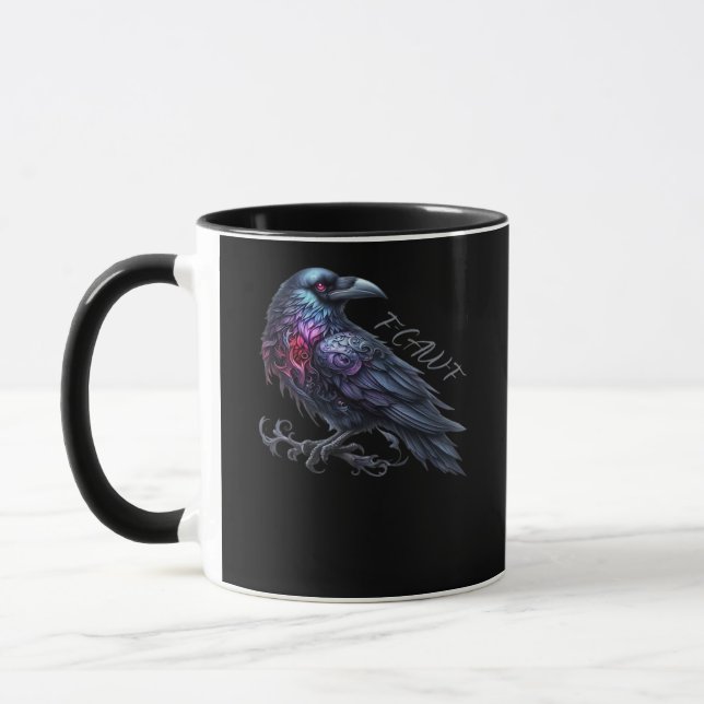 F-Caw-F Crow Classic Retro Style Mug (Left)