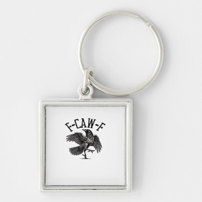 F Caw F Crow Creative Casual Keychain (Front)